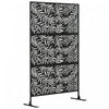 Outsunny Metal Privacy Screen Panel With Expansion Screws Outdoor Divider