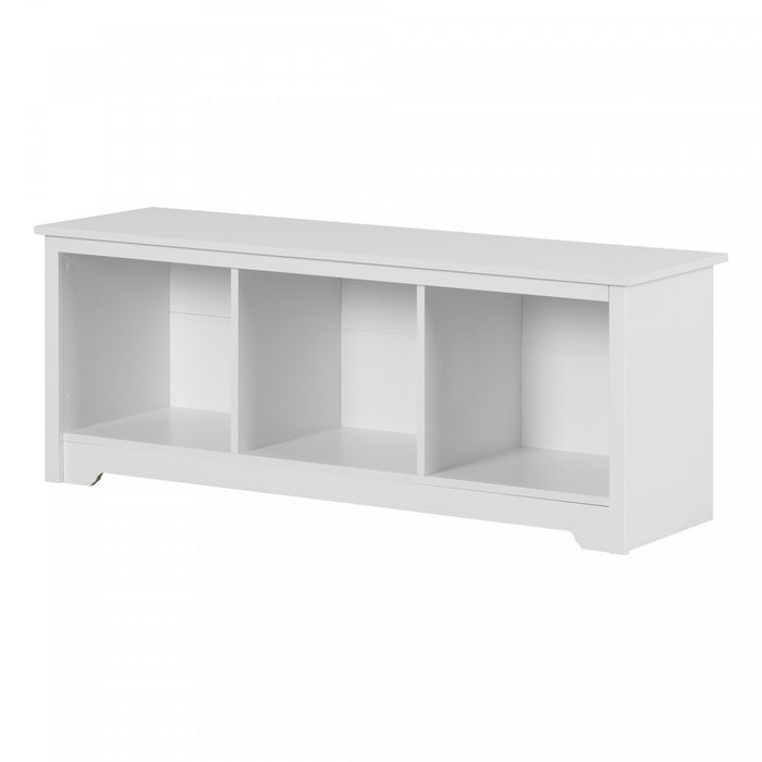 Vito Cubby Storage Bench - Pure White