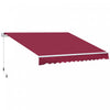 Outsunny 12' X 8' Retractable Awning Patio Awnings Sun Shade Shelter Red