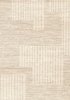 Florence Brown Cream Geometric Linework Design Rug, 6'7\" x 9'6\" Indoor Area Rug