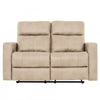 Denton 57 in. Faux Leather Manual Reclining Loveseat - Taupe