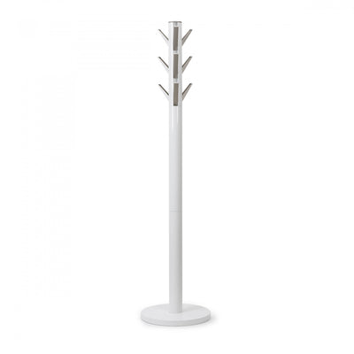 Umbra Modern Wood Flapper Coat Rack - White|Portemanteau moderne Flapper de Umbra en bois - blanc