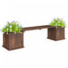 Outsunny Raised Garden Bed Plant Stand Wooden Garden Planter & Bench