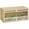 PawHut Reptile Terrarium, 58 Gallon Reptile Tank w/ Transparent Sliding Doors, Breathable Mesh for Bearded Dragon, Lizards, Horned Frogs, Snakes and Chameleons, 39\" x 18.5\" x 18.5\"