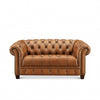 Hydeline York Leather Loveseat - Brown