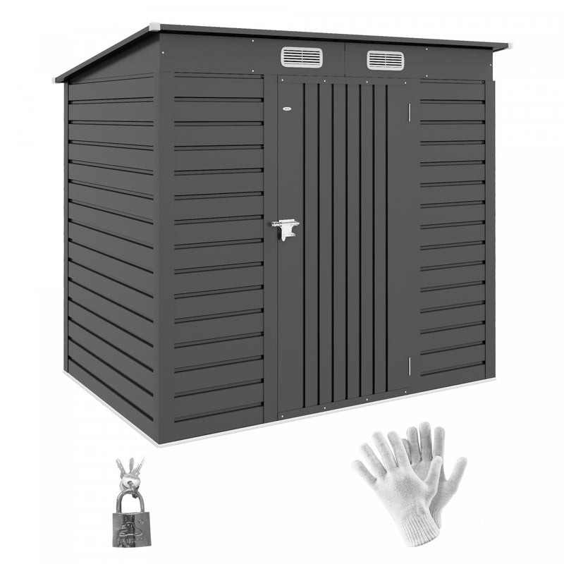 weeed 4つ Outsunny 4' x 8' Outdoor Storage Shed, Metal Garden Shed
