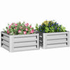 Outsunny 2' X 2' X 1' 2-pieces Raised Garden Bed , Silver