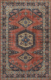 Tracy Traditional 6'0\" x 9'0\" Area Rug in Orange Indoor Area Rug