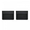 Evelyn Modern 32\" Nightstand in Charcoal Gray (1-Drawer) - Set of 2