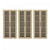 Rivington Modern 38\" Bookcase Cabinet in Natural Oak - Set of 3