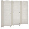 HOMCOM 6 Panel Folding Room Divider Privacy Screen Indoor Home Decoration