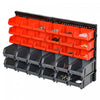 Durhand Wall Mounted Storage Bin Rack Tool Organizer With 30 Bins