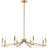 Dainolite Clayton 8 Light Chandelier Aged Brass Lamp