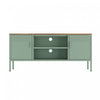 Landen Modern 47\" Metal Storage Cabinet in Sage Green Armoire