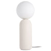 Dainolite Toria 1 Light Table Lamp Matte White White Glass