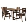 Fenwick 5-Piece Extendable Wood Dining Set, Brown (Seats 4-6)