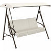 Outsunny 3-seat Patio Swing Chair With Adjustable Canopy And Cushions