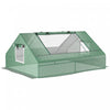 Outsunny 71\" X 55\" X 32\" Mini Greenhouse Portable Hot House For Plants With 2 Large Windows And Ground Nails For Outdoor, Indoor, Garden, Gardening Kit, Green