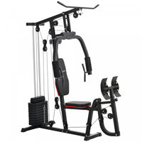 Soozier Multi-functional Home Gym Workout Equipment With Leg Press Machine