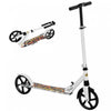 Qaba Scooter For Kids Ages 6-12, Kick Scooter With Adjustable Height, Rear-fender Brake, 200mm Big Wheel, Foldable Stunt Scooter For Boys And Girls, White