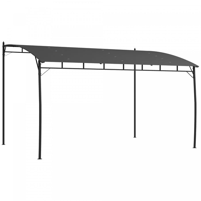 Outsunny 10' X 13' Pergola With Uv30+ Canopy, Steel Pergola Gazebo, Grey