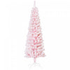 Homcom Snow Flocked Pencil Christmas Tree Slim Artificial Christmas Tree