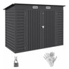 Outsunny 8 X 4ft Metal Garden Storage Shed With Double Doors And 2 Vents