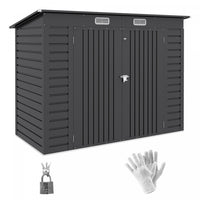 Outsunny 8 X 4ft Metal Garden Storage Shed With Double Doors And 2 Vents