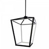 Dainolite Cage LED Pendant 46w Matte Black Finish White Diffuser Lamp