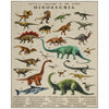 Qaba Large Play Mat, 79\" x 59\" Educational Polyester Crawling Mat, Non-Slip Nursery Rug, Rolls Up for Storage, for Toddlers, Living Room and Bedroom with Dinosaur Pattern, Khaki