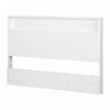 Holland Headboard with Storage Shelf Pure White - South Shore
