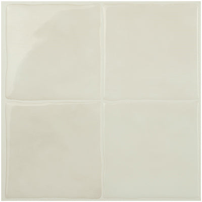 Smart Tiles Peel and Stick 4-Sheet 9 x 9 Backsplash - Zellige Oia|Dosseret Smart Tiles peler et coller 9 x 9, 4 feuilles - Zellige Oia