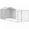 Pawhut Outdoor Dog Kennel With Waterproof & Uv-resistant Cover, Dog Run With Secure Lock For Small Medium Large Dogs, 19.7' X 7.5' X 7.5'