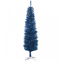Homcom Pencil Artificial Christmas Tree, Pencil Xmas Tree, Deep Blue