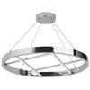 Dainolite Dante LED Chandelier 40w Polished Chrome White Silicone Diffuser Lamp