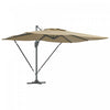 Outsunny 10' X 13' Cantilever Patio Umbrella With Windproof Straps, Khaki