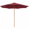 Outsunny 10' X 8.2' Round Patio Umbrella Wine Red