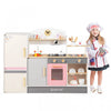 Costway Kids Chef Play Kitchen Set Toddlers Wooden Pretend Toy Playset With Range Hood