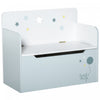 Qaba Kids Wooden Toy Storage Box Organizer Chest Chair 2 In 1 Design With Gas Stay Bar Seating Bench 23.5
