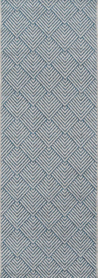 Laura Contemporary 2'0" x 6'0" Runner Rug in Blue Indoor Area Rug | Tapis Contemporain Laura 2'0" x 6'0" en Bleu