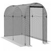 Outsunny 4' X 8' Plant Protection Tent Crop Cage With Door, Black
