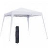 Outsunny 8' X 8' Pop Up Canopy Foldable Outdoor Canopy Tent W/ Bag, White