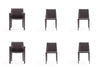 Paris Modern 6-Piece Dining Chair Set in Gray