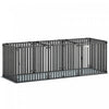 PawHut 83 Inch Heavy Duty Dog Crate, Extra Large Metal Dog Cage Kennel with Mat for Small Medium Large Breeds, Modular Puppy Playpen with Door for Indoor Outdoor, Black