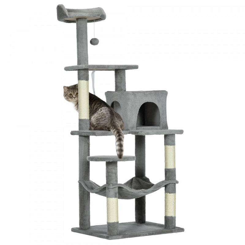 Tall Petco Cat Condo Pawhut Tall Cat Tree For Indoor Cats, 57