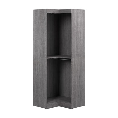 Bestar Pur 33 W Corner Closet Organizer - Bark Grey|Organisateur de garde-robe en coin Pur de Bestar de 33 po (L) - gris écorce
