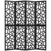 HOMCOM 4 Panel Room Divider, 5.6 FT Lightweight Privacy Screen, Black