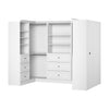 Bestar Versatile 108 W U-Shaped Walk-In Closet Organizer - White