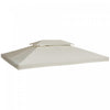 Outsunny 13.1' X 9.8' Gazebo Replacement Canopy 2 Tier Top Uv Cover Pavilion Garden Patio Outdoor, Cream White (top Only)