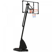 Soozier Portable Basketball Hoop W/ Wheels, Weighted Base, 115.4